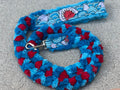 5 ft clip leash made with recycle canvas  thinners style s