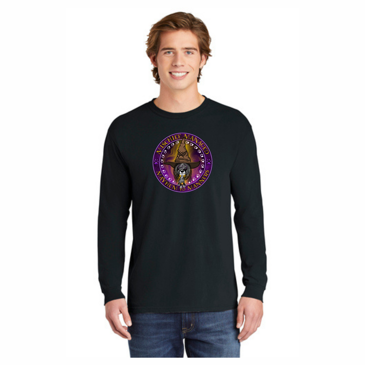 Comfort Colors Long Sleeve Tee Mischief Managed