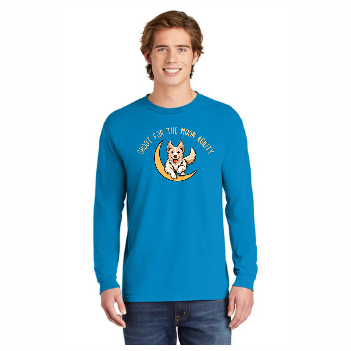 Comfort Colors Long Sleeve Tee Shoot For The Moon Agility